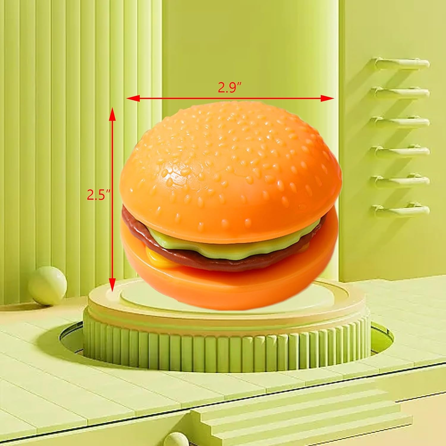 Hamburger Squishies Stress Relief Soft Simulation Food Detachable Burger Squeeze Toys Cute Birthday Gift Novelty Toy for Kid (Hamburger B)