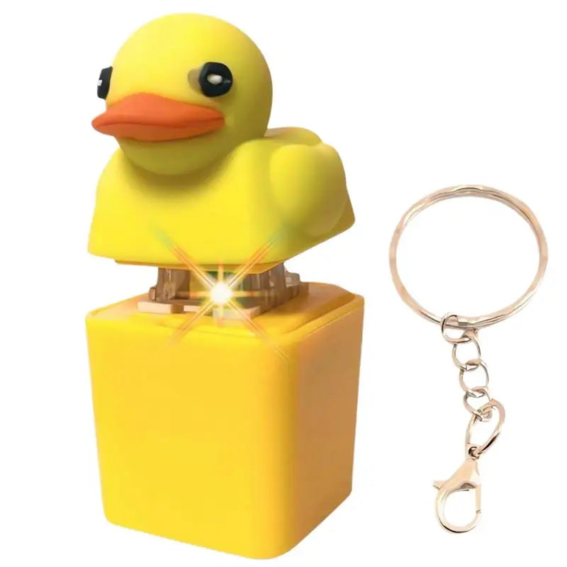 Duck Quacking Keyboard Button Toy Keychain Bag Pendant Sensory Toys Squeeze anti Stress Relief Squishys Kids Birthday Gifts
