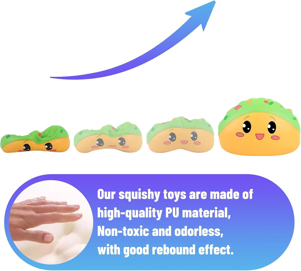 Squishies Taco Slow Rising Squishys Toy for Kids Soft Mexico Tacos Scented Stress Relief Realistic Food Cute Squeeze Squish Toy