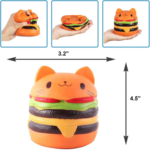 4.5" Squishies Jumbo Slow Rising Kawaii Squishie Cat Hamburger Bread Toy