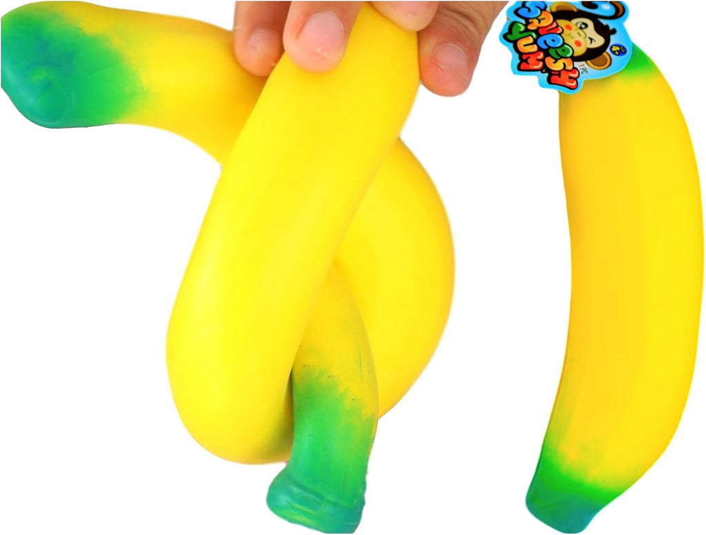 Stretchy Hot Dog Toy & Squishy Banana Stress Toy (2 Toys in 1 Pack) Sand Filled Sensory Fidget Toys for Kids | Stress Relief Toy | Banana Party Favors. 3340-5564S