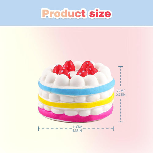 4.33" Squishies Jumbo Slow Rising Kawaii Colorful Squishies Strawberry Cake Scented 1 Pcs