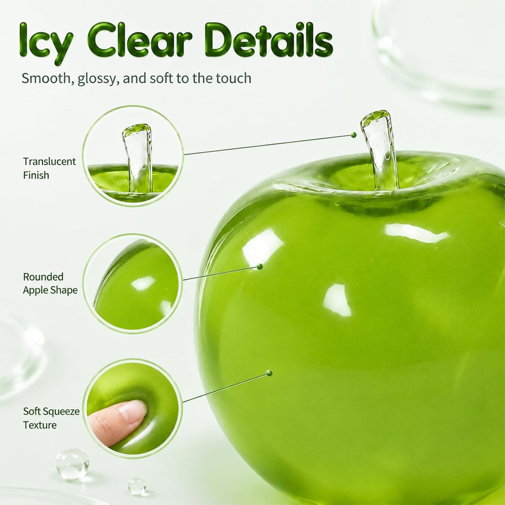 Apple Squishy Slushy Red Slush Coconut Oil Toy Squish Fruit Squeeze Fidget Aqua Toys Giant for Adults Squeezy Mellow Sugar Stress Ball 2026 Decompression Swuishy Slow Rising Reliever (Red)