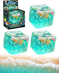 Ice Cube Squishy, Ice Cubes Stress Balls, Soft Slow Rise Squishy Stress Relief Sensory Toy, ICES Cubes Marine Shells Squishies Toy, Stretchy Fidgets Toys, Squeeze Ball Hand Toys