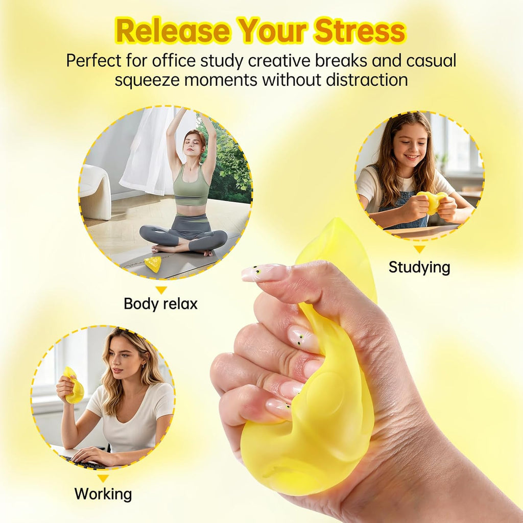 Coconut Oil Squishy,Cheese Squishy, Stress Relief Fidget Squeeze Toys,No Rebound