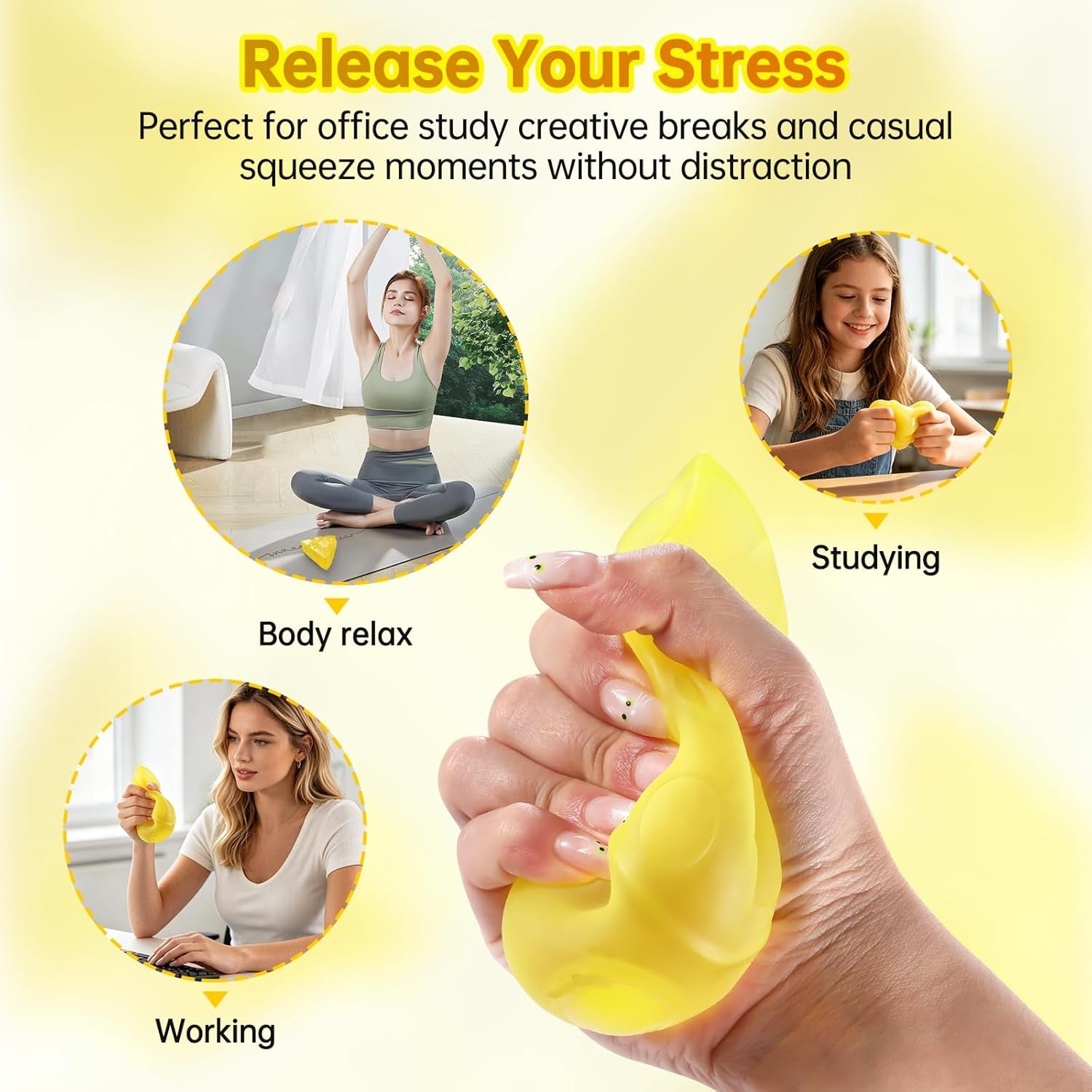 Coconut Oil Squishy,Cheese Squishy, Stress Relief Fidget Squeeze Toys,No Rebound