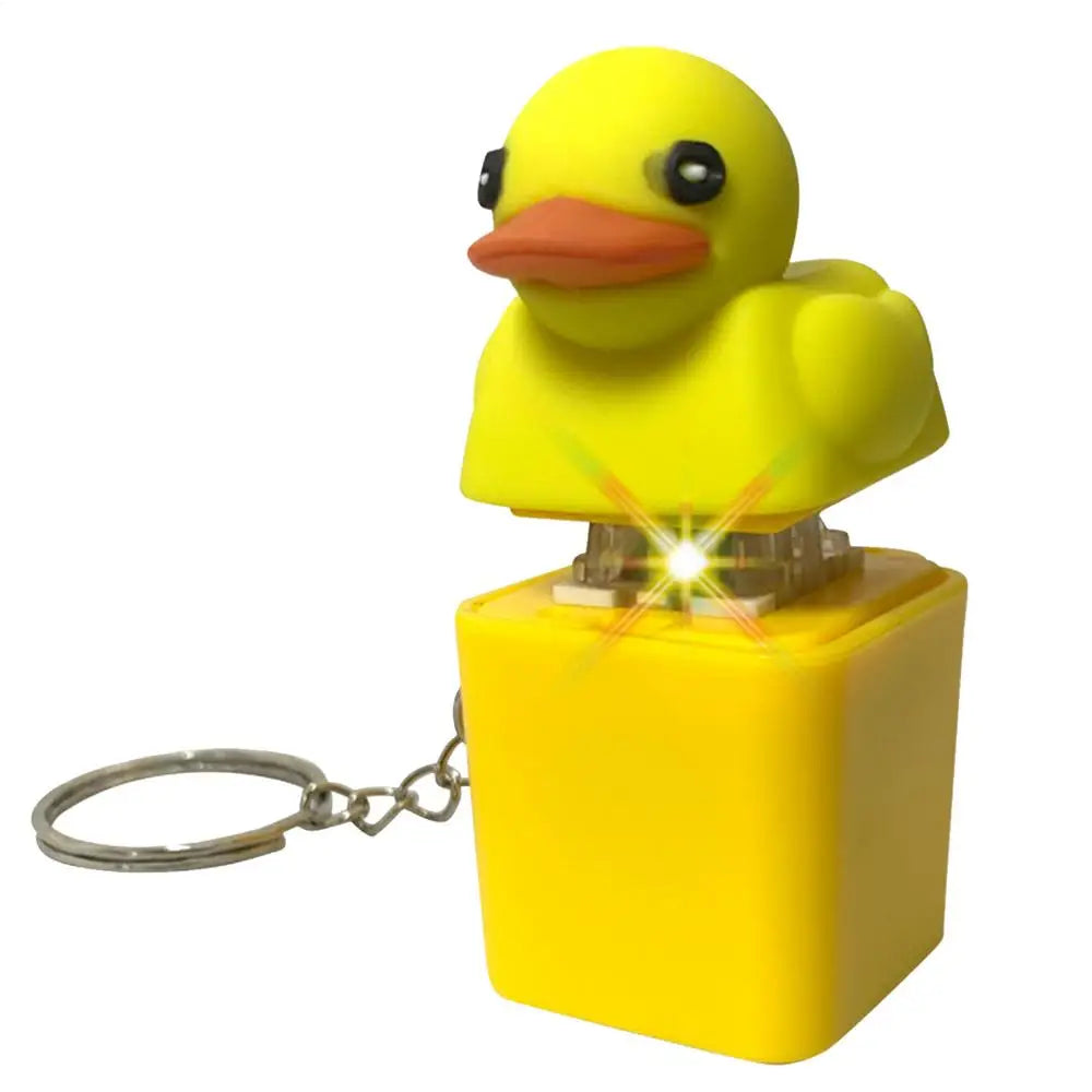 Duck Quacking Keyboard Button Toy Keychain Bag Pendant Sensory Toys Squeeze anti Stress Relief Squishys Kids Birthday Gifts