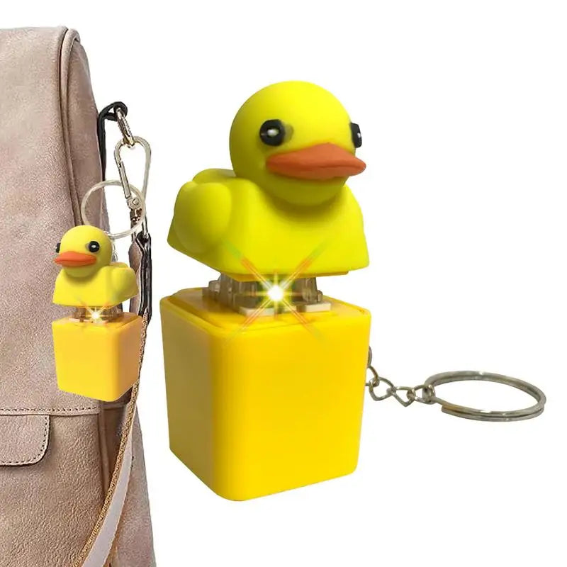 Duck Quacking Keyboard Button Toy Keychain Bag Pendant Sensory Toys Squeeze anti Stress Relief Squishys Kids Birthday Gifts