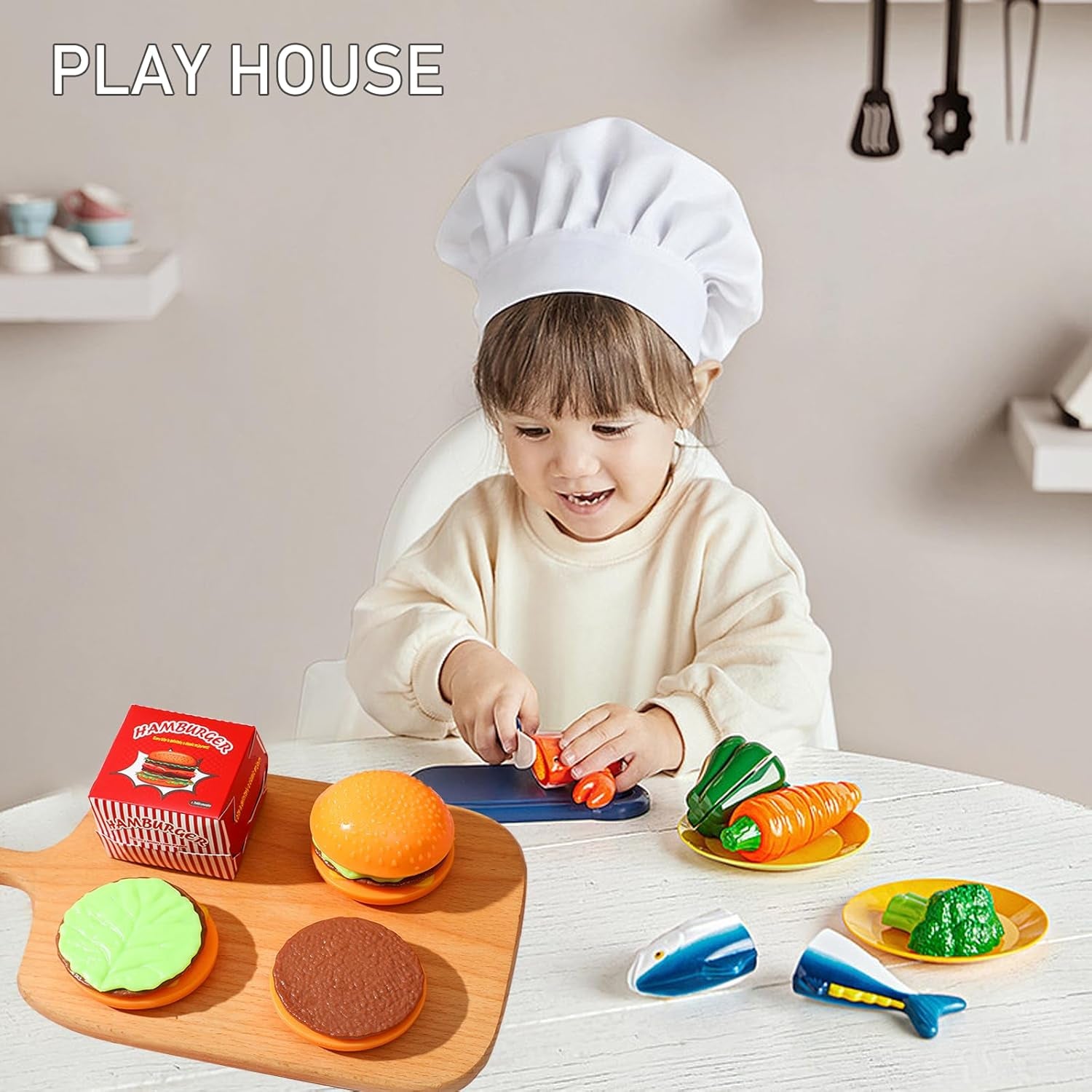 Hamburger Squishies Stress Relief Soft Simulation Food Detachable Burger Squeeze Toys Cute Birthday Gift Novelty Toy for Kid (Hamburger B)