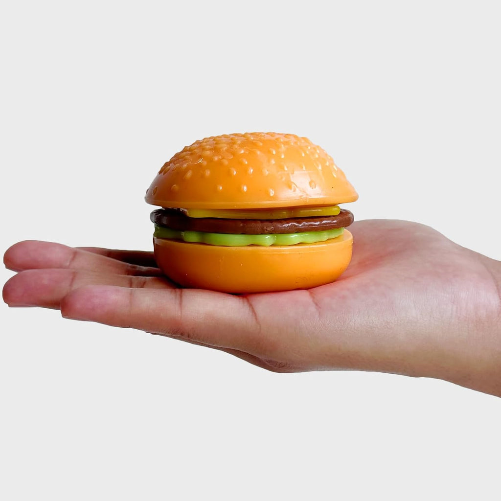 Hamburger Squishies Stress Relief Soft Simulation Food Detachable Burger Squeeze Toys Cute Birthday Gift Novelty Toy for Kid (Hamburger B)