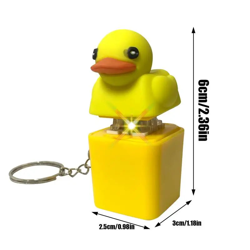 Duck Quacking Keyboard Button Toy Keychain Bag Pendant Sensory Toys Squeeze anti Stress Relief Squishys Kids Birthday Gifts