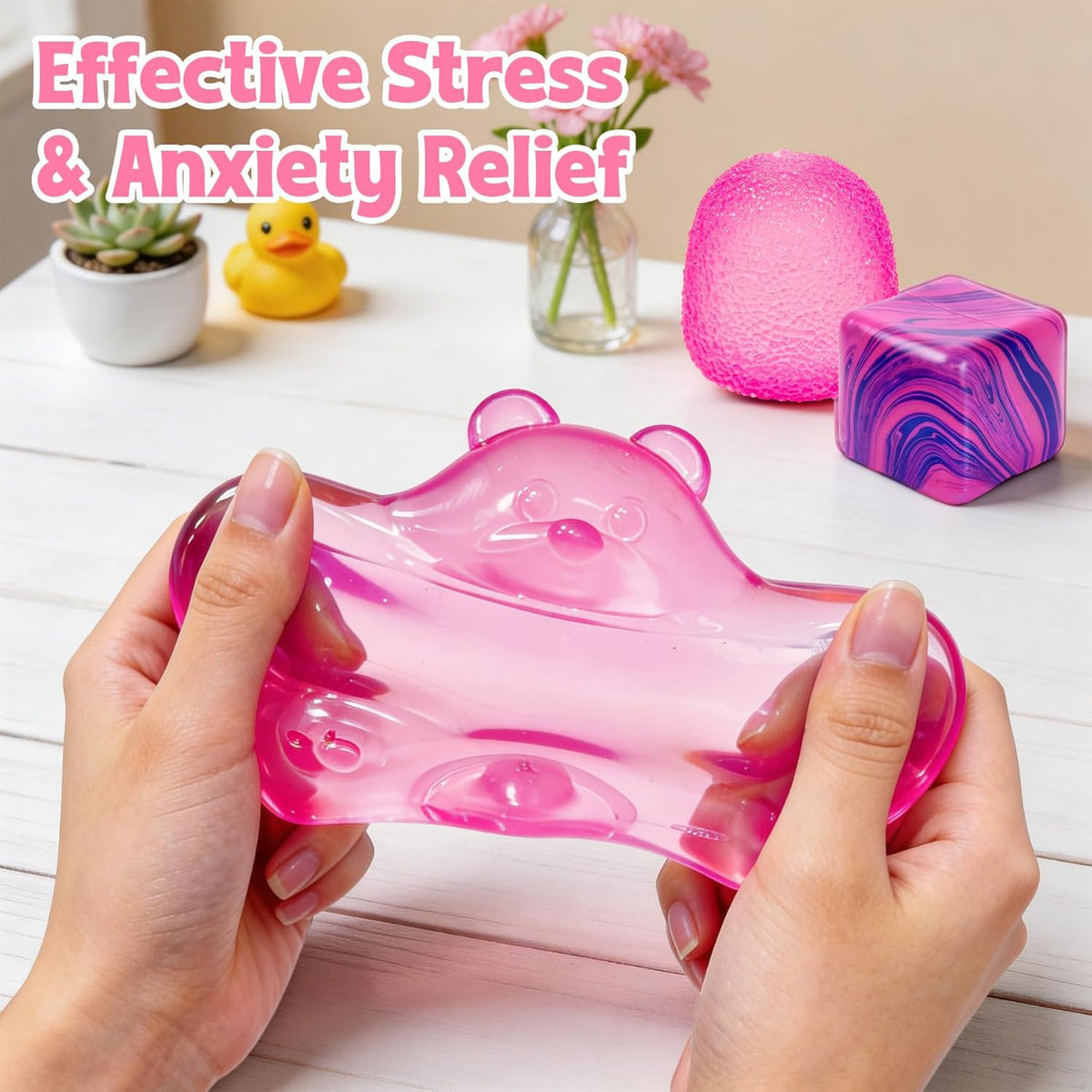 3Pcs Taba Squishies Fidget Toys, Stress Balls for Kids and Adults, Squishies Stress Cube, Sensory Toys for Kids with Autism, Fidgets for Classroom Prize, Birthday Gifts Party Favors(Random Color)