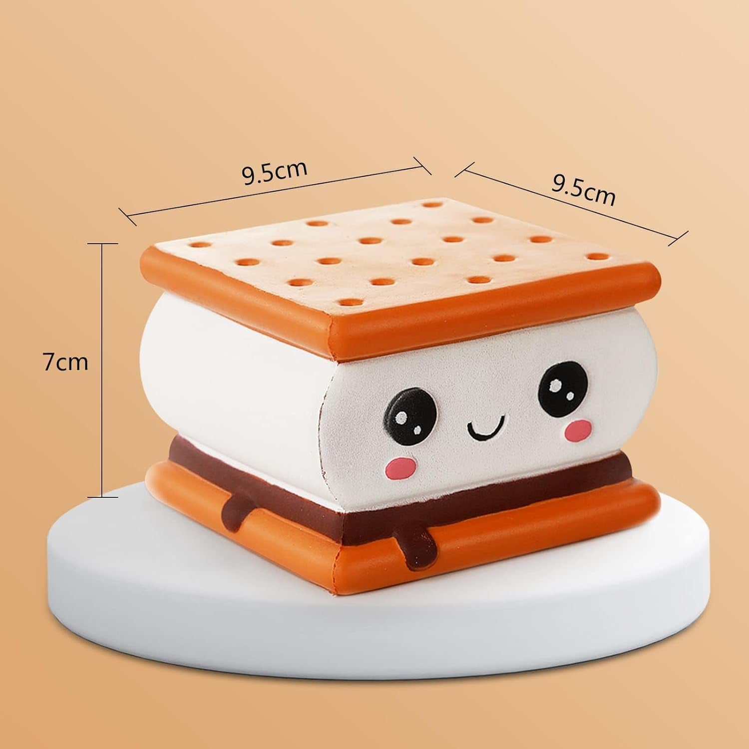 Squishies Smore Slow Rising Squishy Toy for Kids Soft Cookies Sandwich Scented Stress Relief Realistic Food Cute Squeeze Squish Toy