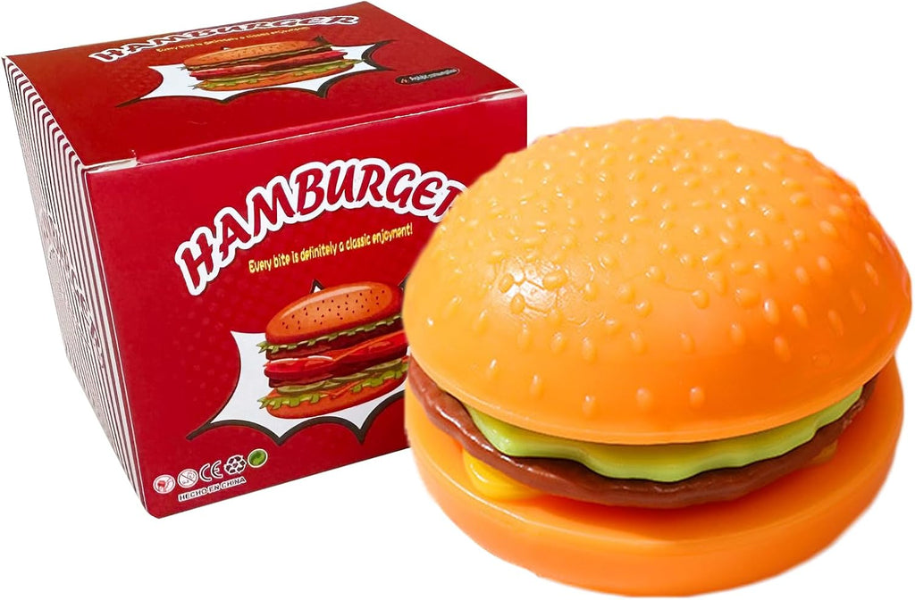 Hamburger Squishies Stress Relief Soft Simulation Food Detachable Burger Squeeze Toys Cute Birthday Gift Novelty Toy for Kid (Hamburger B)