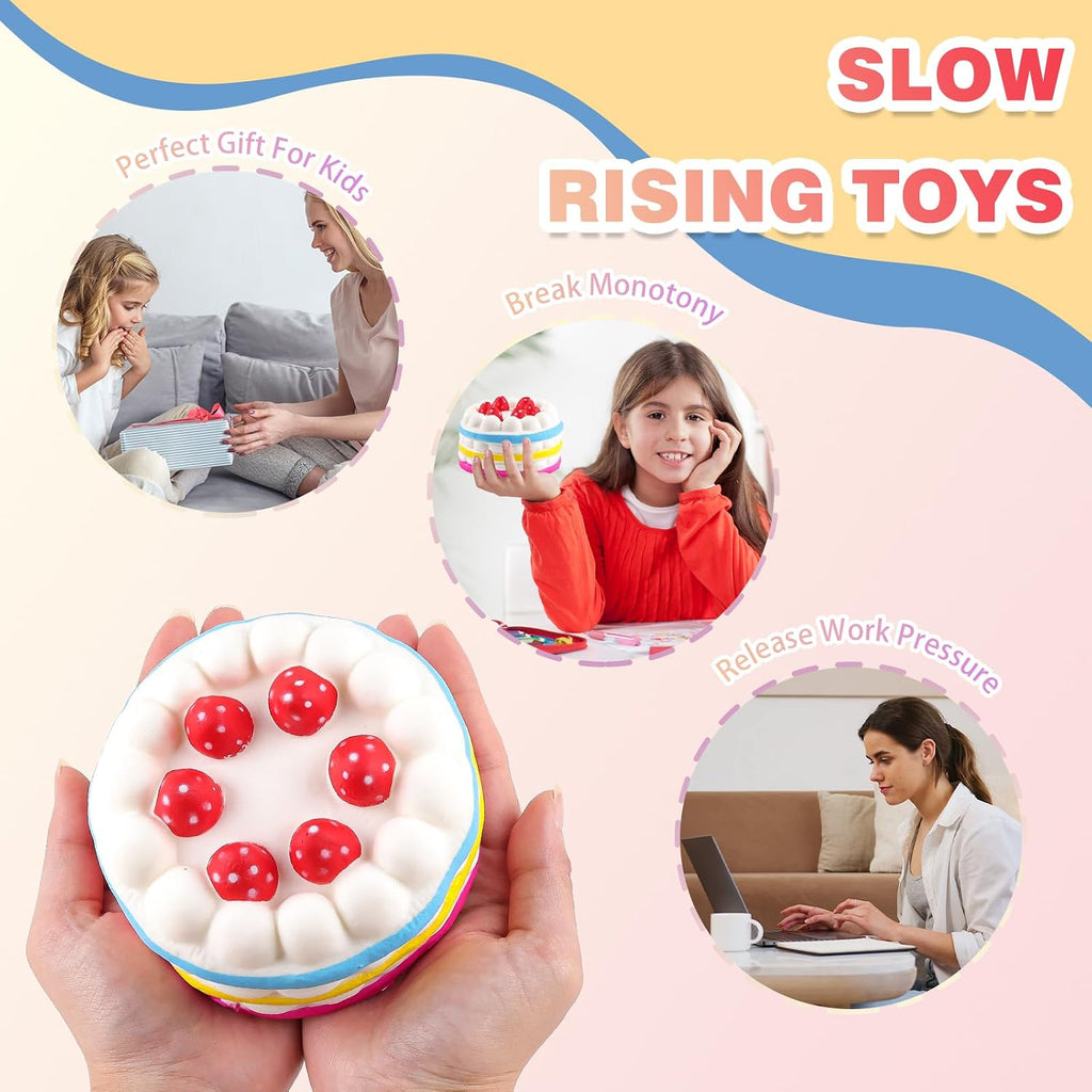 4.33" Squishies Jumbo Slow Rising Kawaii Colorful Squishies Strawberry Cake Scented 1 Pcs