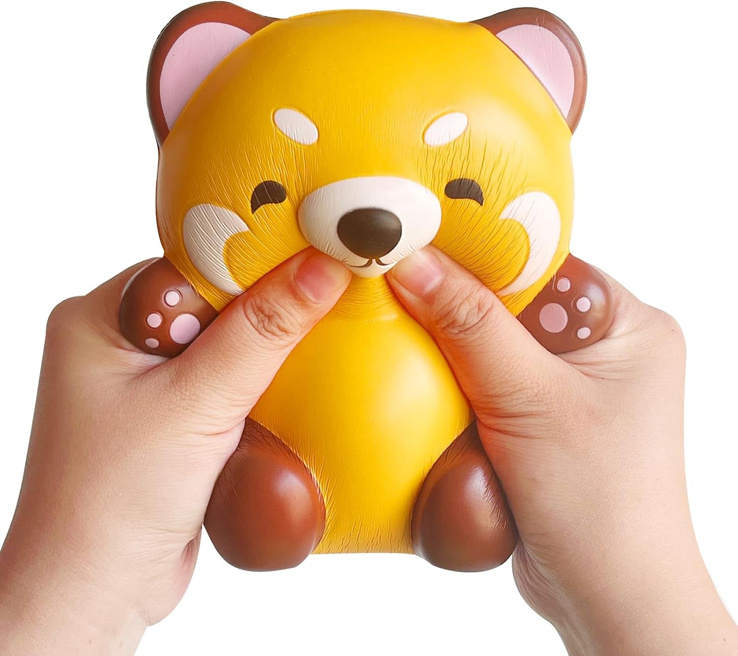 Cute Red Panda Slow Rising Squishies Toy,Raccoon Squishys Birthday Gift for Kids, Stress Relief Kawaii Squishie Squeeze Toys