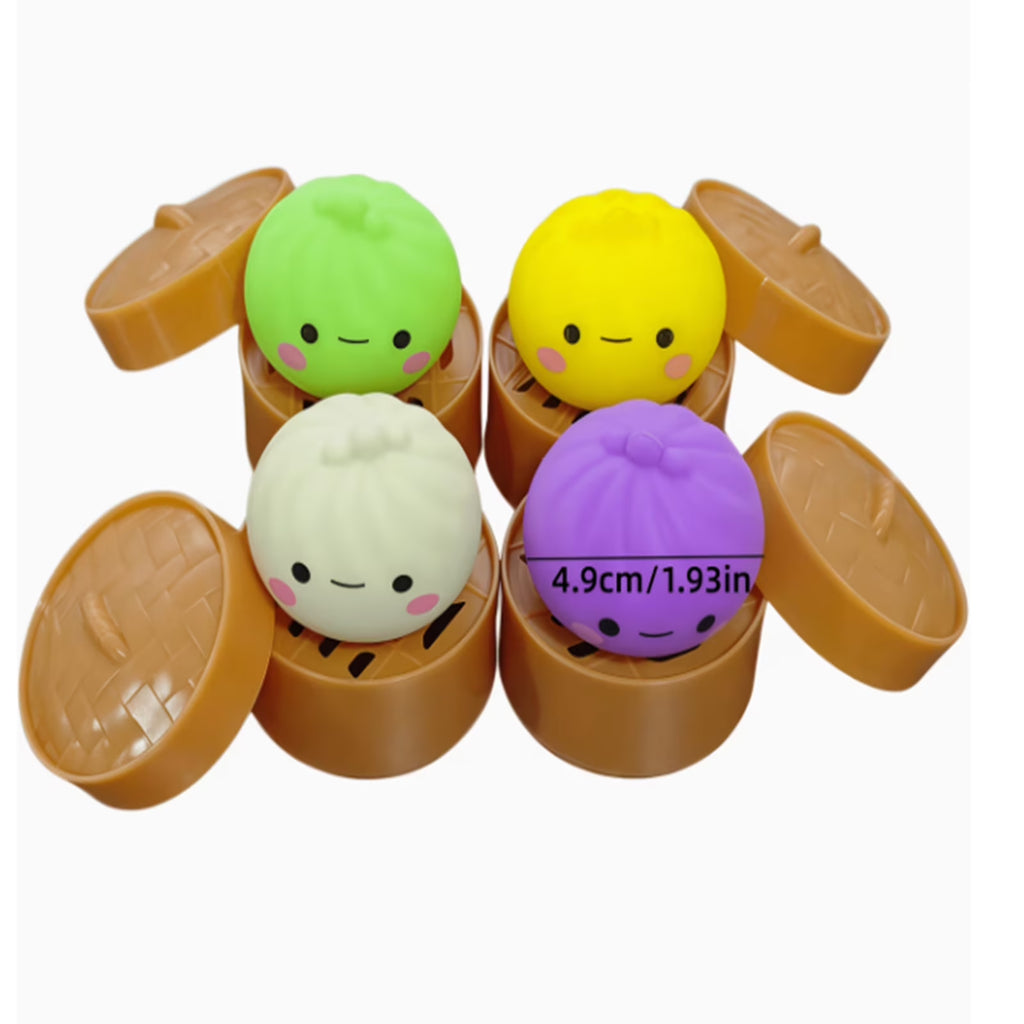 Dumpling Squashies Box,12Pcs Surprise Dumpling Squishys Stress Ball,Squishys Bun,Mystery Gift Box for Adult