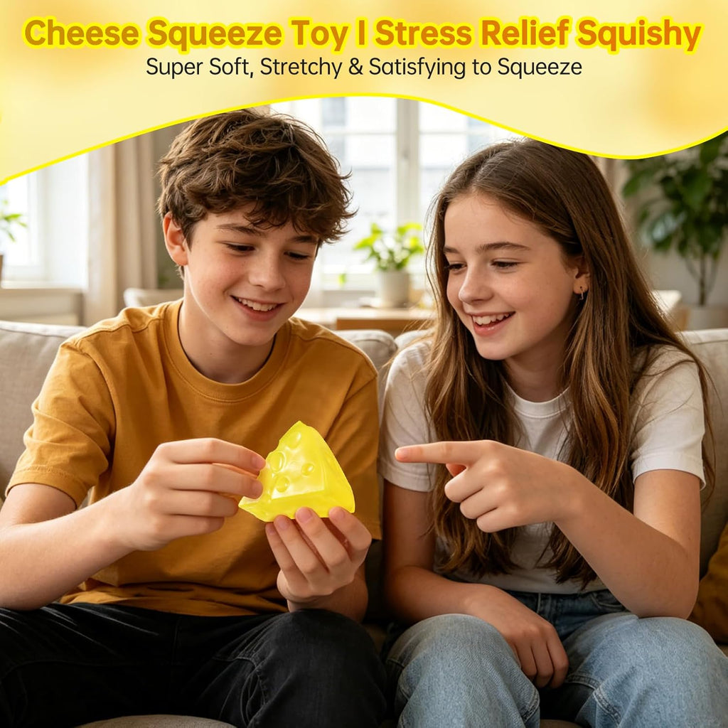 Coconut Oil Squishy,Cheese Squishy, Stress Relief Fidget Squeeze Toys,No Rebound